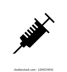 Syringe Icon Vector Illustration Logo Template