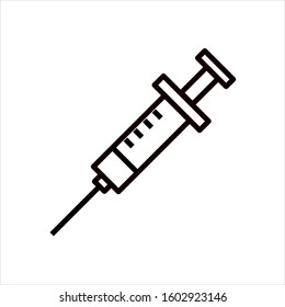 syringe icon vector illustration logo template for many purpose. Isolated on white background.
