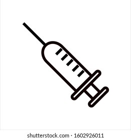syringe icon vector illustration logo template for many purpose. Isolated on white background.