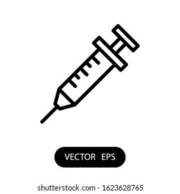 Syringe icon vector illustration logo template for many purpose. Isolated on white background.