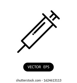 Syringe icon vector illustration logo template for many purpose. Isolated on white background.