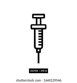 syringe icon vector illustration logo template for many purpose. Isolated on white background.