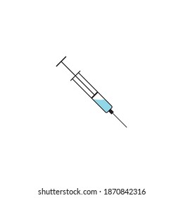 Syringe icon vector illustration, logo design template