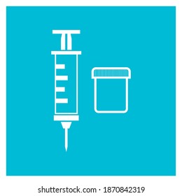 Syringe icon vector illustration, logo design template