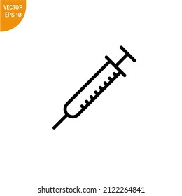 Syringe icon vector illustration logo template for many purpose. Isolated on white background.