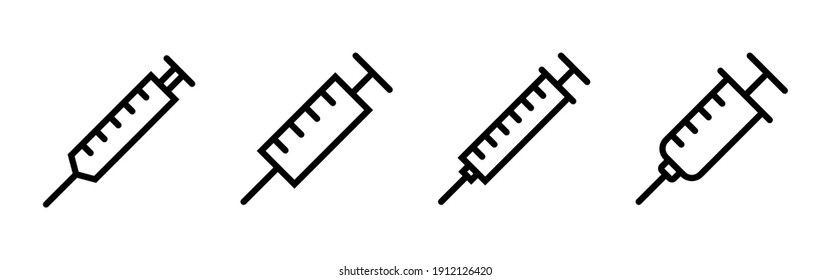 Spritzensymbol, Vektorgrafik. Vektorgrafik des Injektionssymbol.