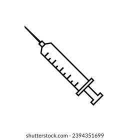 Syringe icon vector. Injection illustration sign. Analyzes symbol. Vaccine logo.