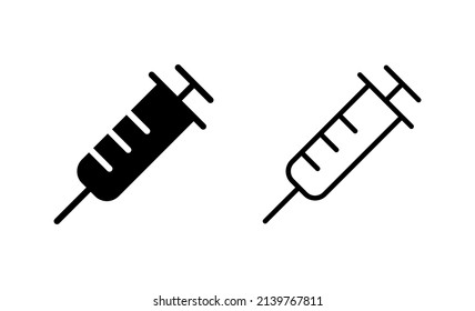 Syringe icon vector. injection sign and symbol.vaccine icon
