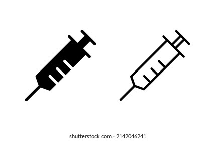 Syringe icon vector. injection sign and symbol.vaccine icon