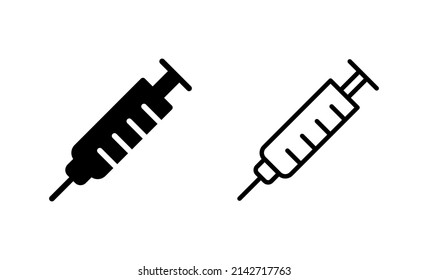 Syringe icon vector. injection sign and symbol.vaccine icon