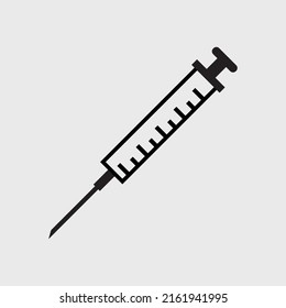 Syringe Icon. Vector Injection Sign