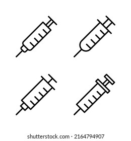 Syringe icon vector. injection sign and symbol.vaccine icon