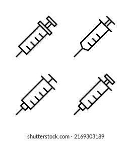 Syringe icon vector. injection sign and symbol.vaccine icon