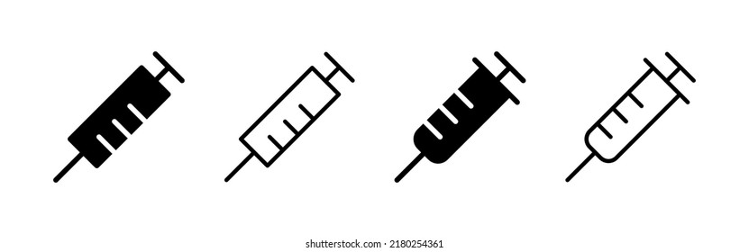 Syringe icon vector. injection sign and symbol.vaccine icon