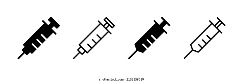 Syringe icon vector. injection sign and symbol.vaccine icon