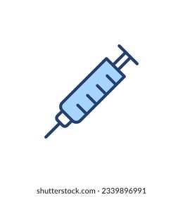 Spritzensymbol, Vektorgrafik. Injektionszeichen und Symbol.Impfstoff-Symbol