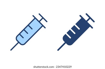 Syringe icon vector. injection sign and symbol.vaccine icon