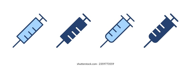 Syringe icon vector. injection sign and symbol.vaccine icon