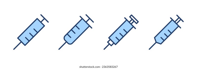 Syringe icon vector. injection sign and symbol.vaccine icon