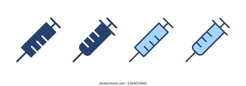 Vector de icono de la jeringa. símbolo y signo de inyección.icono de vacuna