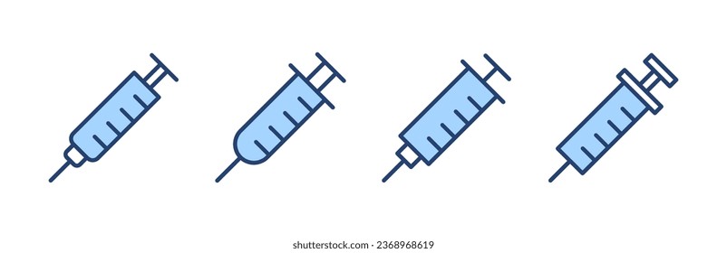 Syringe icon vector. injection sign and symbol.vaccine icon