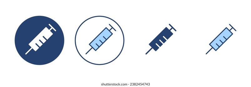 Syringe icon vector. injection sign and symbol.vaccine icon