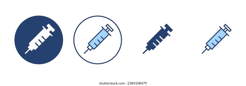 Syringe icon vector. injection sign and symbol.vaccine icon