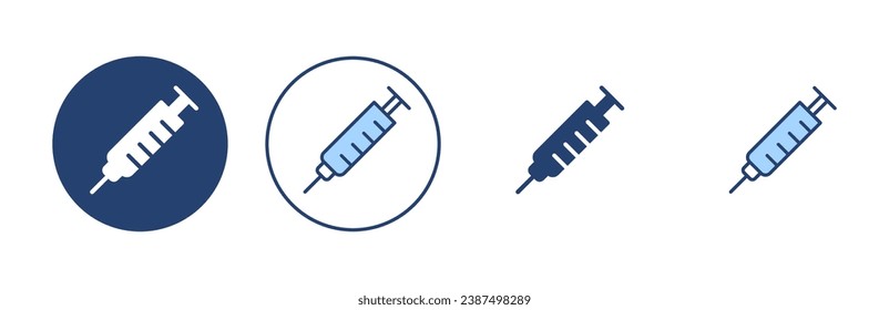 Syringe icon vector. injection sign and symbol.vaccine icon