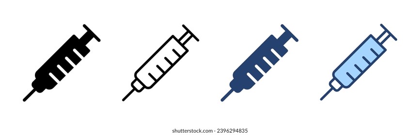 Syringe icon vector. injection sign and symbol.vaccine icon