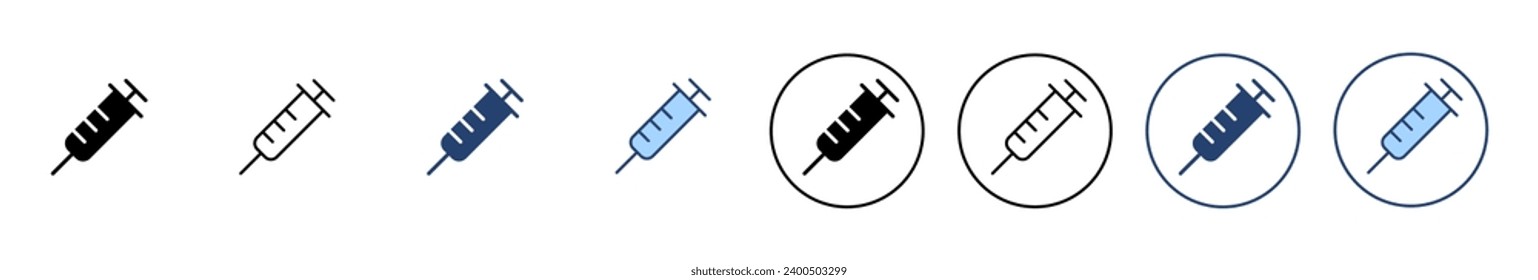 Syringe icon vector. injection sign and symbol.vaccine icon