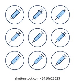Syringe icon vector. injection sign and symbol.vaccine icon