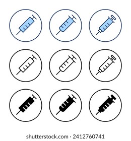 Syringe icon vector. injection sign and symbol.vaccine icon