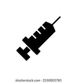 Icono de la jeringa. Vector de la inyección y símbolo. icono de la vacuna