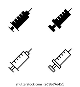 Syringe icon vector. injection sign and symbol.vaccine icon
