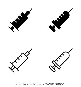 Syringe icon vector. injection sign and symbol.vaccine icon