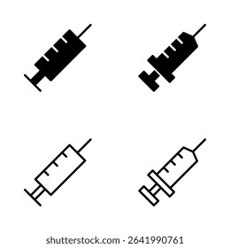 Syringe icon vector. injection sign and symbol.vaccine icon