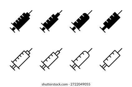 Syringe icon vector. injection sign and symbol.vaccine icon