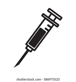 Syringe icon vector isolated white background.