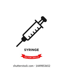 syringe icon vector logo template 
