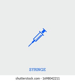 syringe icon. syringe vector on gray background