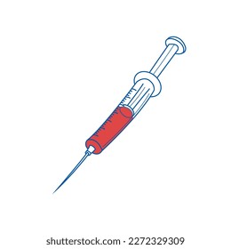 Vector de iconos de la jeringa, perfecto para la presentación del punto de alimentación de la ilustración, ilustración del libro, etc.