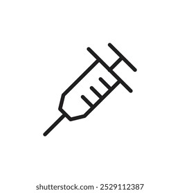 Syringe icon Vector set outline