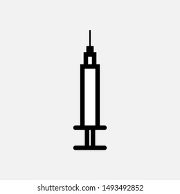 
Syringe Icon - Vector, Sign and Symbol for Design, Presentation, Website or Apps Elements.