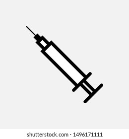 Syringe Icon - Vector, Sign and Symbol for Design, Presentation, Website or Apps Elements.