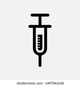Syringe Icon - Vector, Sign and Symbol for Design, Presentation, Website or Apps Elements.