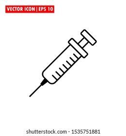 syringe icon vector simple design