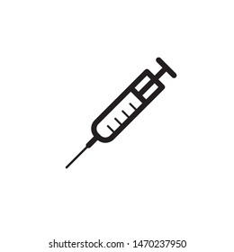 Syringe icon vector, solid logo illustration, pictogram isolated on white, syringe best icon design vector