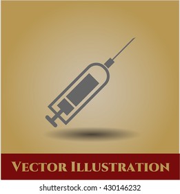 syringe icon vector symbol flat eps jpg app web concept website