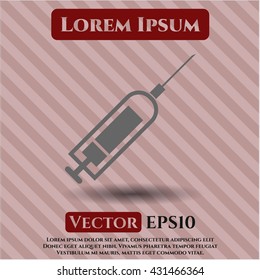 syringe icon vector symbol flat eps jpg app web concept website