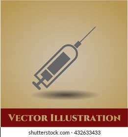 syringe icon vector symbol flat eps jpg app web concept website